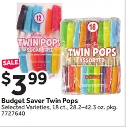 Stop&Shop Budget Saver Twin Pops offer