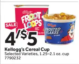 Stop&Shop Kellogg's Cereal Cup offer