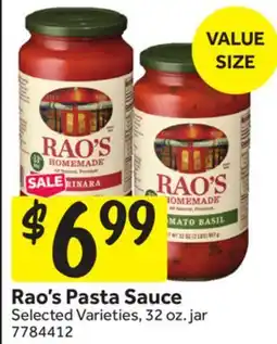 Stop&Shop Rao's Pasta Sauce offer