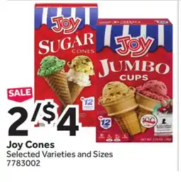 Stop&Shop Joy Cones offer