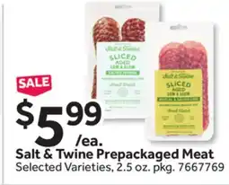 Stop&Shop Salt & Twine Prepackaged Meat offer