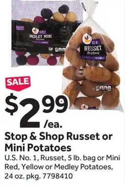 Stop&Shop Stop & Shop Russet or Mini Potatoes offer