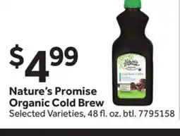 Stop&Shop Nature's Promise Organic Cold Brew offer