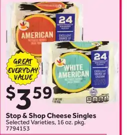Stop&Shop Stop & Shop Cheese Singles offer