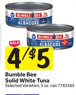 Stop&Shop Bumble Bee Solid White Tuna offer