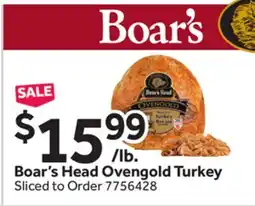 Stop&Shop Boar's Head Ovengold Turkey offer