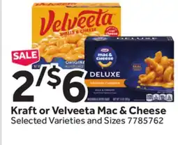 Stop&Shop Kraft or Velveeta Mac & Cheese offer