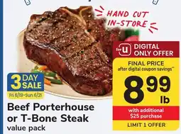 ACME Beef Porterhouse or T-Bone Steak offer