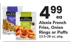 ACME Alexia French Fries, Onion Rings or Puffs offer