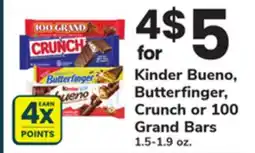 ACME Kinder Bueno, Butterfinger, Crunch or 100 Grand Bars offer