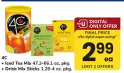 ACME 4C Iced Tea Mix 47.2-66.1 oz. pkg., Drink Mix Sticks 1.28-4 oz. pkg offer