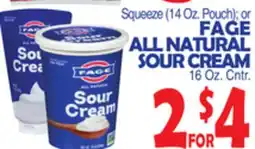 Bravo Supermarkets FAGE ALL NATURAL SOUR CREAM offer