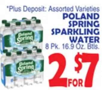 Bravo Supermarkets POLAND SPRING SPARKLING WATER offer