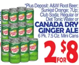 Bravo Supermarkets CANADA DRY GINGER ALE offer