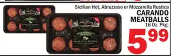 Bravo Supermarkets CARANDO MEATBALLS offer