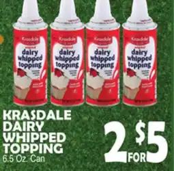 Bravo Supermarkets KRASDALE DAIRY WHIPPED TOPPING offer