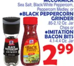 Bravo Supermarkets •BLACK PEPPERCORN GRINDER •IMITATION BACON BITS offer