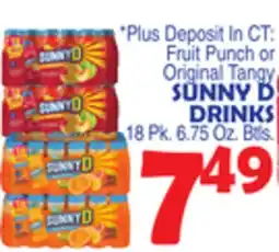 Bravo Supermarkets Fruit Punch or Original Tangy SUNNY D DRINKS offer