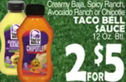 Bravo Supermarkets TACO BELL SAUCE offer