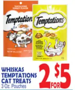 Bravo Supermarkets WHISKAS TEMPTATIONS CAT TREATS offer