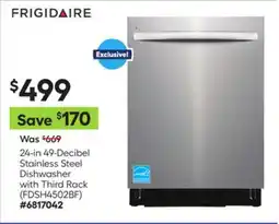 Lowe's 24-in 49-Decibel Stainless Steel Dishwasher with Third Rack offer
