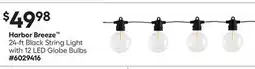 Lowe's 24-ft Black String Light with 12 LED Globe Bulbs offer