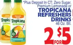 Bravo Supermarkets TROPICANA REFRESHERS DRINKS offer