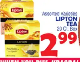 Bravo Supermarkets LIPTON TEA offer