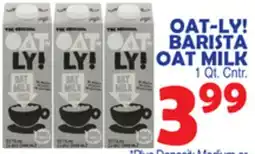 Bravo Supermarkets OAT-LY! BARISTA OAT MILK offer