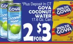 Bravo Supermarkets GOYA COCONUT WATER offer