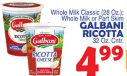 Bravo Supermarkets GALBANI RICOTTA offer