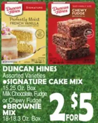 Bravo Supermarkets DUNCAN HINES •SIGNATURE CAKE MIX •BROWNIE MIX offer