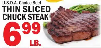 Bravo Supermarkets U.S.D.A. Choice Beef Thin Sliced Chuck Steak offer