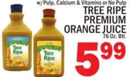 C Town TREE RIPE PREMIUM ORANGE JUICE offer