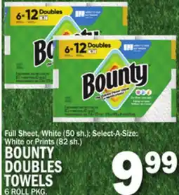 C Town BOUNTY DOUBLES TOWELS 6 ROLL PKG offer
