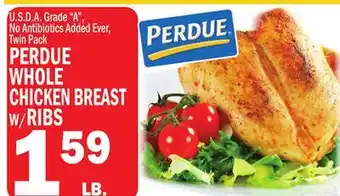 C Town PERDUE WHOLE CHICKEN BREAST W/RIBS offer