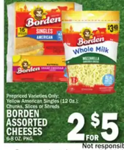C Town BORDEN ASSORTED CHEESES 6-8 OZ. PKG offer