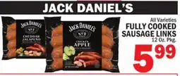 C Town JACK DANIEL'S FULLY COOKED SAUSAGE LINKS offer