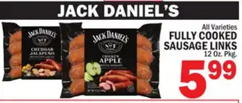 C Town JACK DANIEL'S FULLY COOKED SAUSAGE LINKS offer