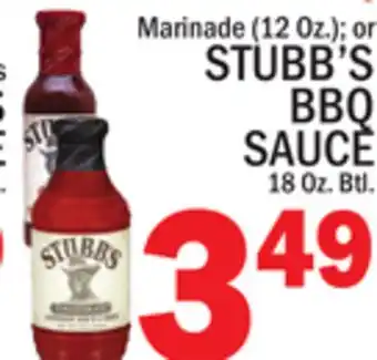 C Town STUBB'S BBQ SAUCE offer