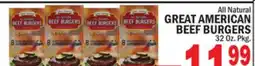 C Town GREAT AMERICAN BEEF BURGERS offer
