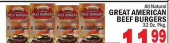 C Town GREAT AMERICAN BEEF BURGERS offer