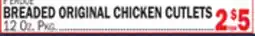 C Town BREADED ORIGINAL CHICKEN CUTLETS offer