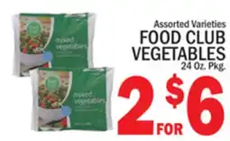 C Town FOOD CLUB VEGETABLES offer