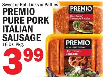 C Town PREMIO PURE PORK ITALIAN SAUSAGE offer