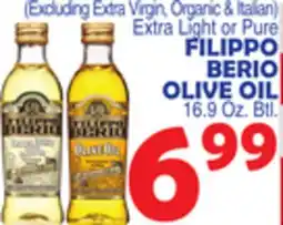 Bravo Supermarkets Extra Light or Pure FILIPPO BERIO OLIVE OIL offer