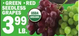 Bravo Supermarkets • GREEN • RED SEEDLESS GRAPES offer