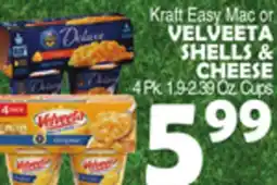 Bravo Supermarkets Kraft Easy Mac or VELVEETA SHELLS & CHEESE offer