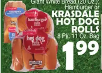 Bravo Supermarkets KRASDALE HOT DOG ROLLS offer