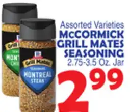 Bravo Supermarkets MCCORMICK GRILL MATES SEASONING offer